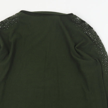 Womens UK Size S Preworn Green Pullover Jumper