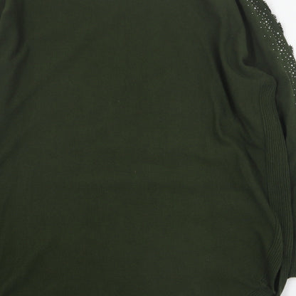 Womens UK Size S Preworn Green Pullover Jumper