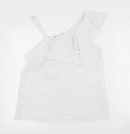 Womens UK Size 10 Peacocks Ivory Basic Blouse