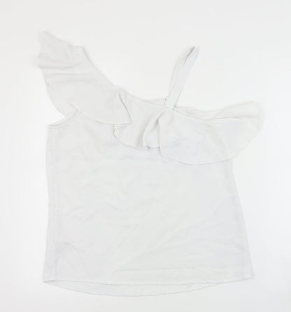 Womens UK Size 10 Peacocks Ivory Basic Blouse