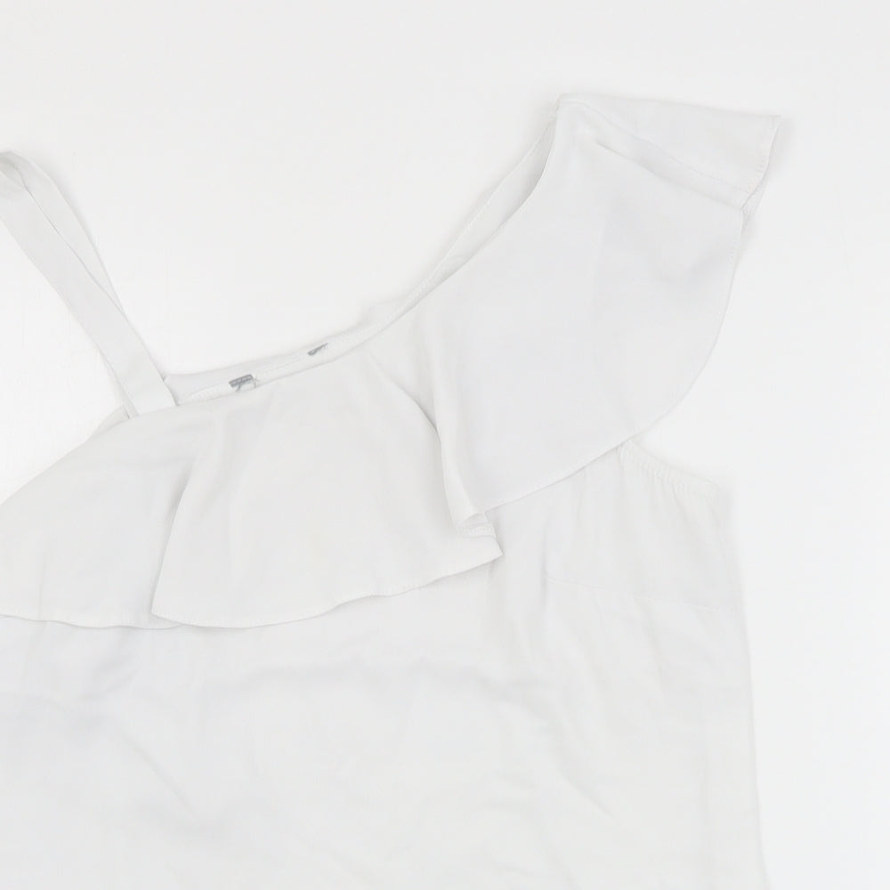 Womens UK Size 10 Peacocks Ivory Basic Blouse