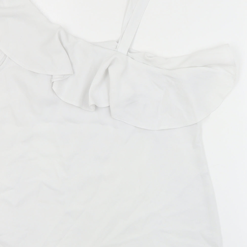 Womens UK Size 10 Peacocks Ivory Basic Blouse