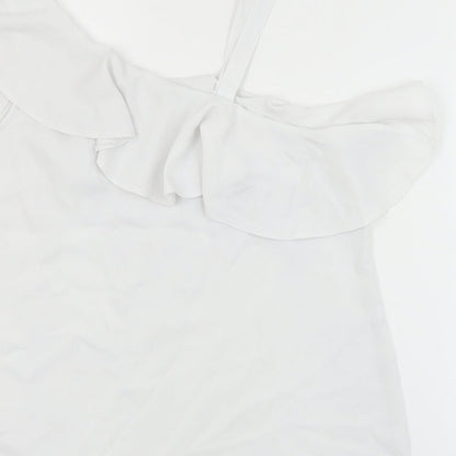 Womens UK Size 10 Peacocks Ivory Basic Blouse