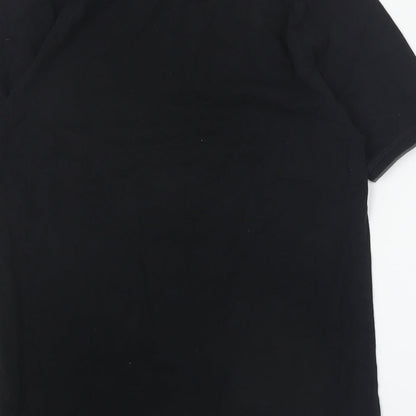 Slazenger Mens Black  Cotton  T-Shirt Size S Crew Neck