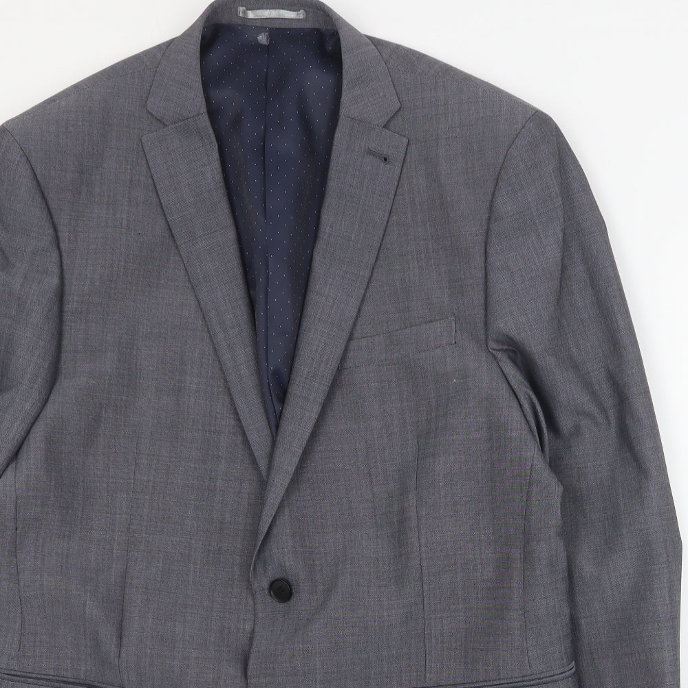 Mens UK Size L NEXT Regular Grey Suit Jacket