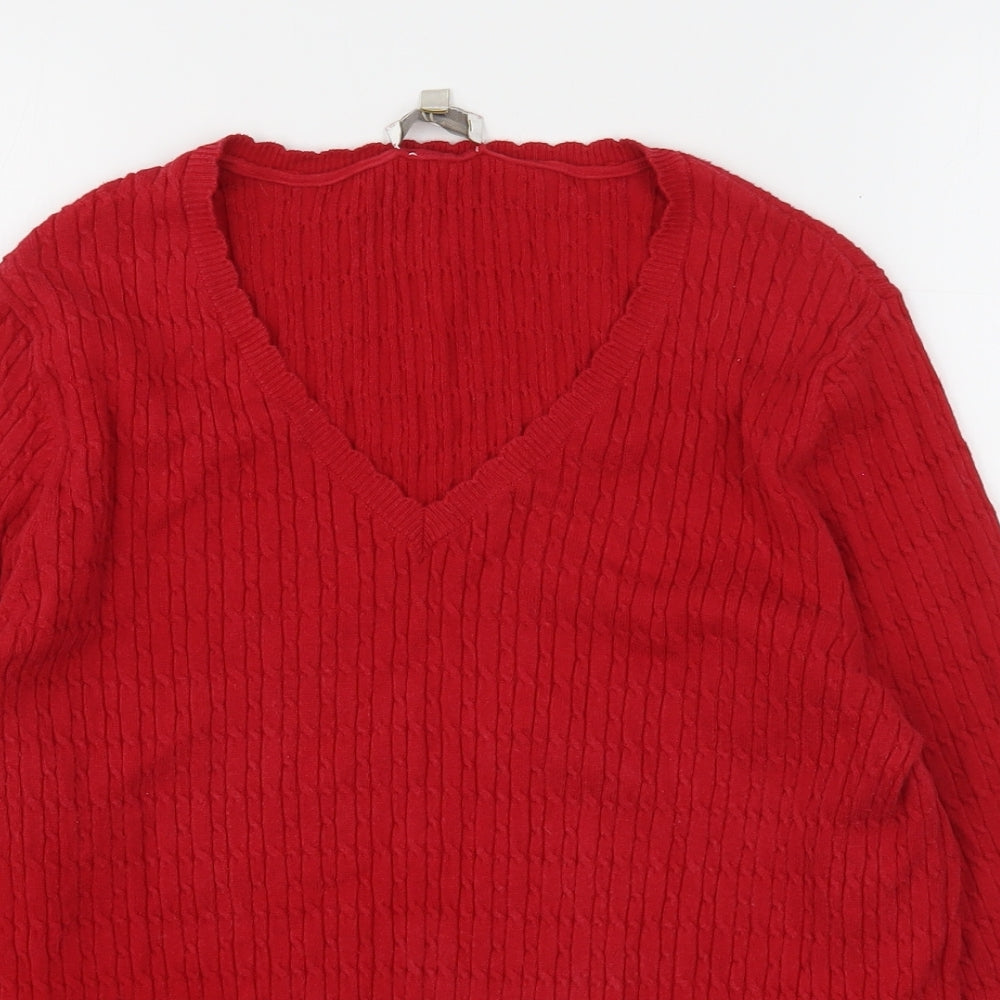 Womens UK Size L CC Red Pullover Jumper