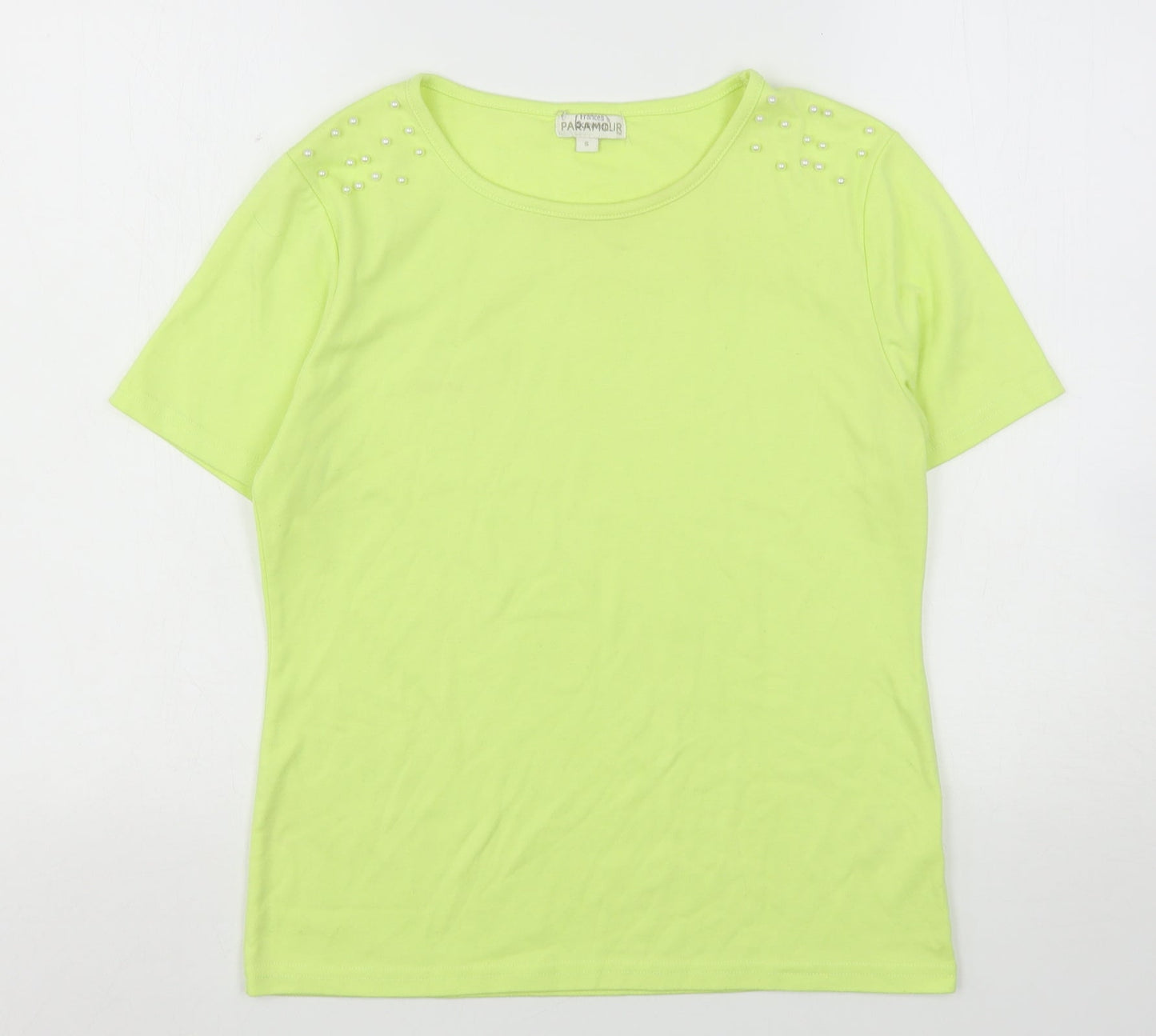 Womens UK Size S Paramour Green Basic T-Shirt