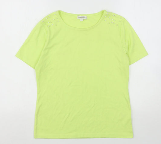 Womens UK Size S Paramour Green Basic T-Shirt