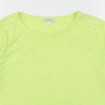 Womens UK Size S Paramour Green Basic T-Shirt