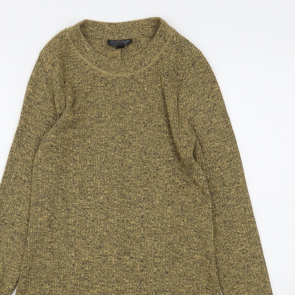 Womens UK Size 6 Topshop Beige Pullover Jumper
