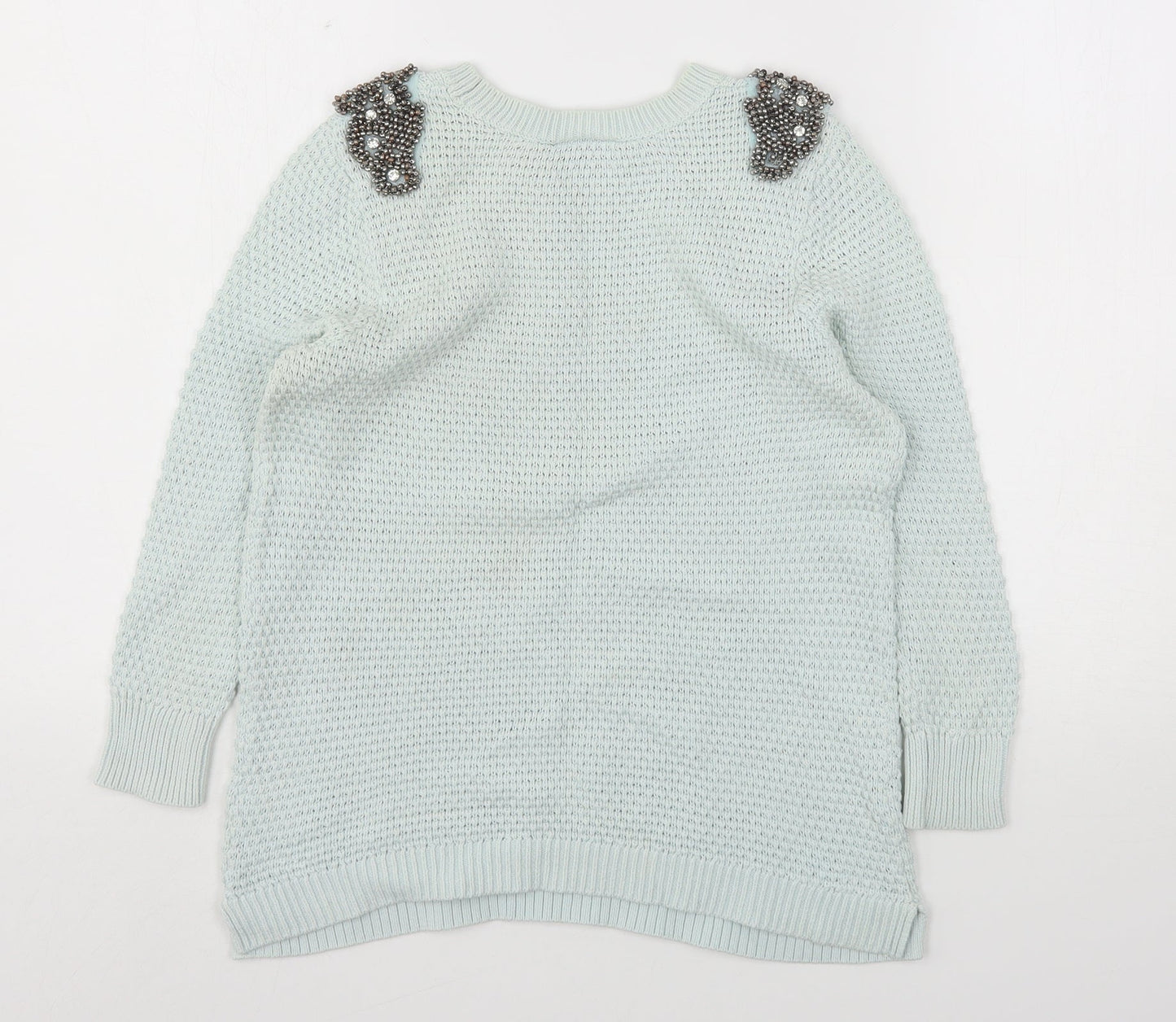 Womens UK Size 6 Topshop Green Pullover Jumper