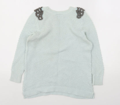 Womens UK Size 6 Topshop Green Pullover Jumper