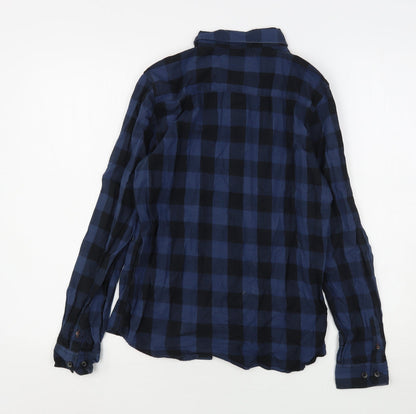 Produkt Boys Blue Check Cotton Basic Button-Up Size 13-14 Years Collared
