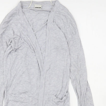 Noisy Mat Womens Grey V-Neck  Viscose Cardigan Jumper Size S