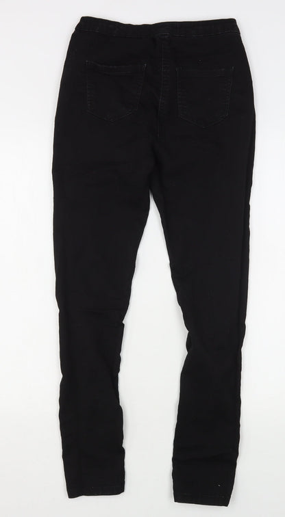 Parisian Womens Black  Cotton Skinny Jeans Size 12 L27 in Regular Button