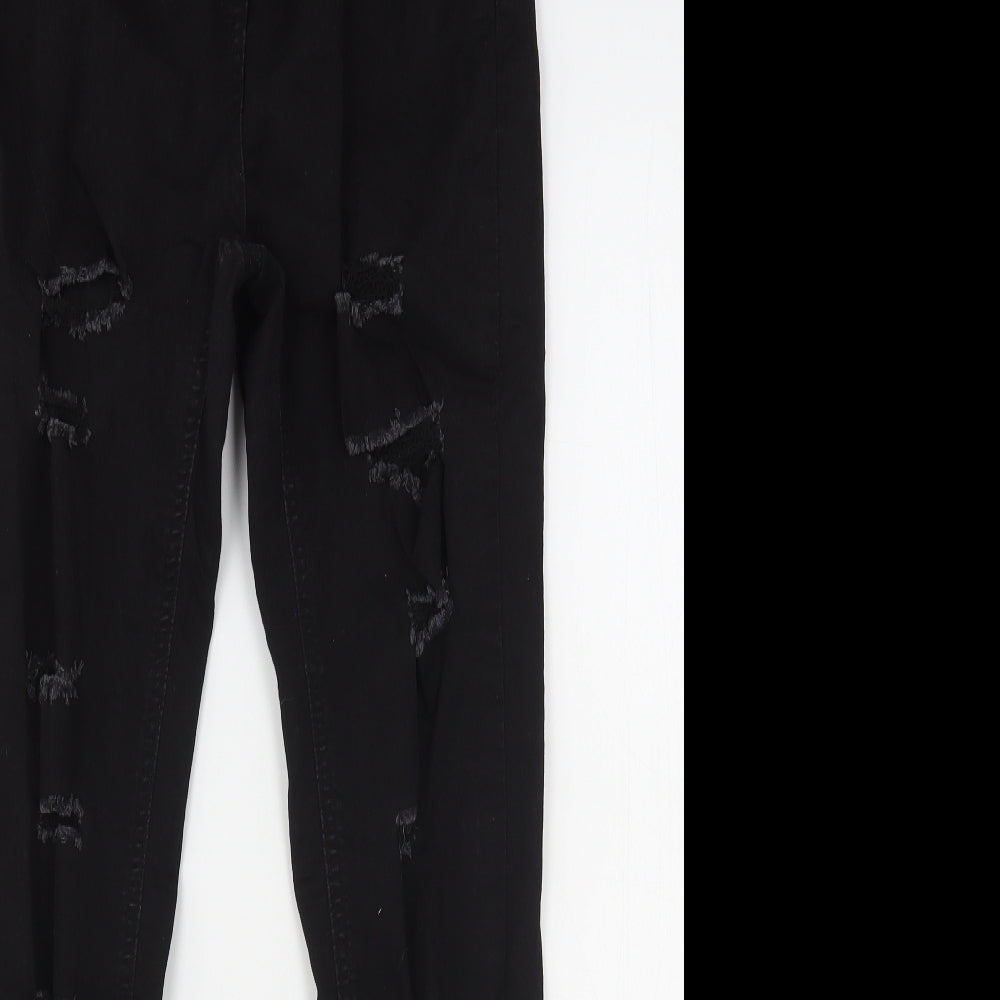 Parisian Womens Black  Cotton Skinny Jeans Size 12 L27 in Regular Button