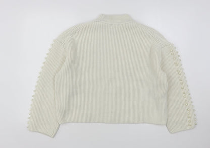 Womens UK Size M H&M Beige Pullover Jumper