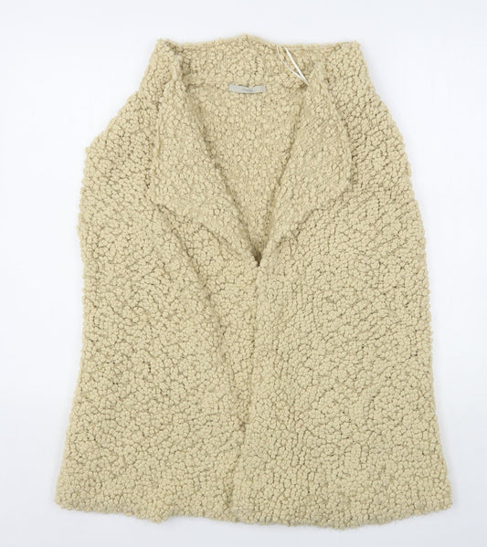 George Womens Beige V-Neck  Polyamide Cardigan Jumper Size M