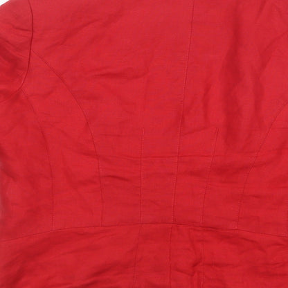 Womens UK Size 10 Per Una Red Jacket