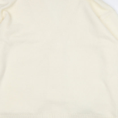 Womens UK Size L pure & natural White Cardigan Jumper