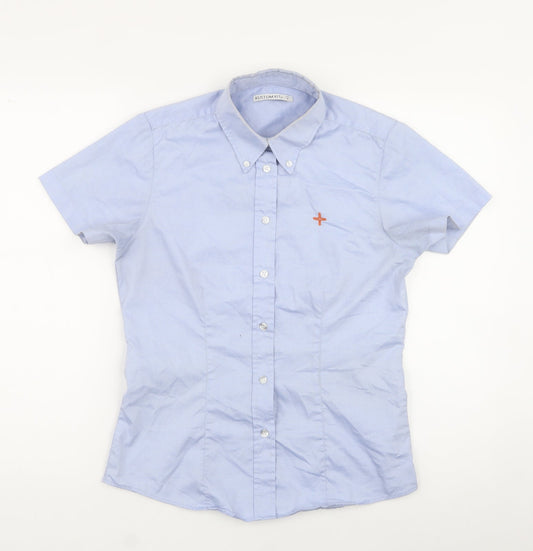 Womens UK Size 8 Kustom Kit Blue Jersey Button-Up