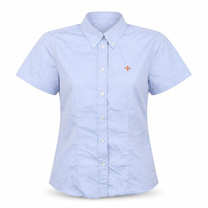 Womens UK Size 8 Kustom Kit Blue Jersey Button-Up