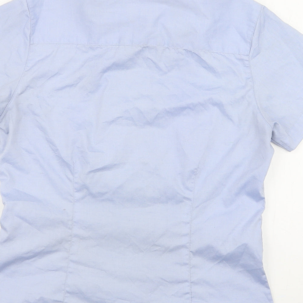 Womens UK Size 8 Kustom Kit Blue Jersey Button-Up
