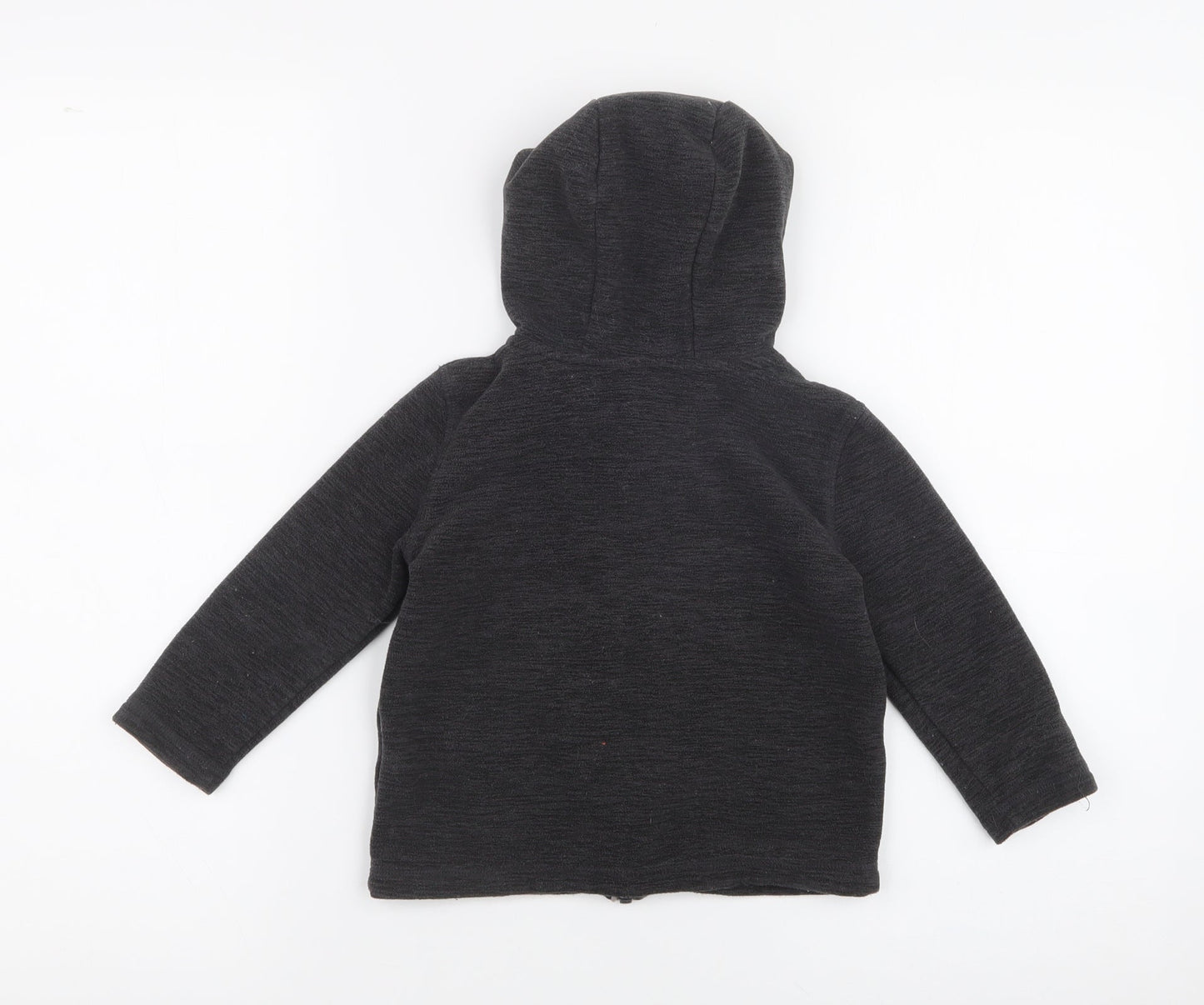 Dunnes Stores Boys Black  100% Polyester Full Zip Hoodie Size 2-3 Years