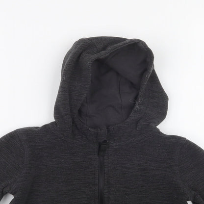 Dunnes Stores Boys Black  100% Polyester Full Zip Hoodie Size 2-3 Years
