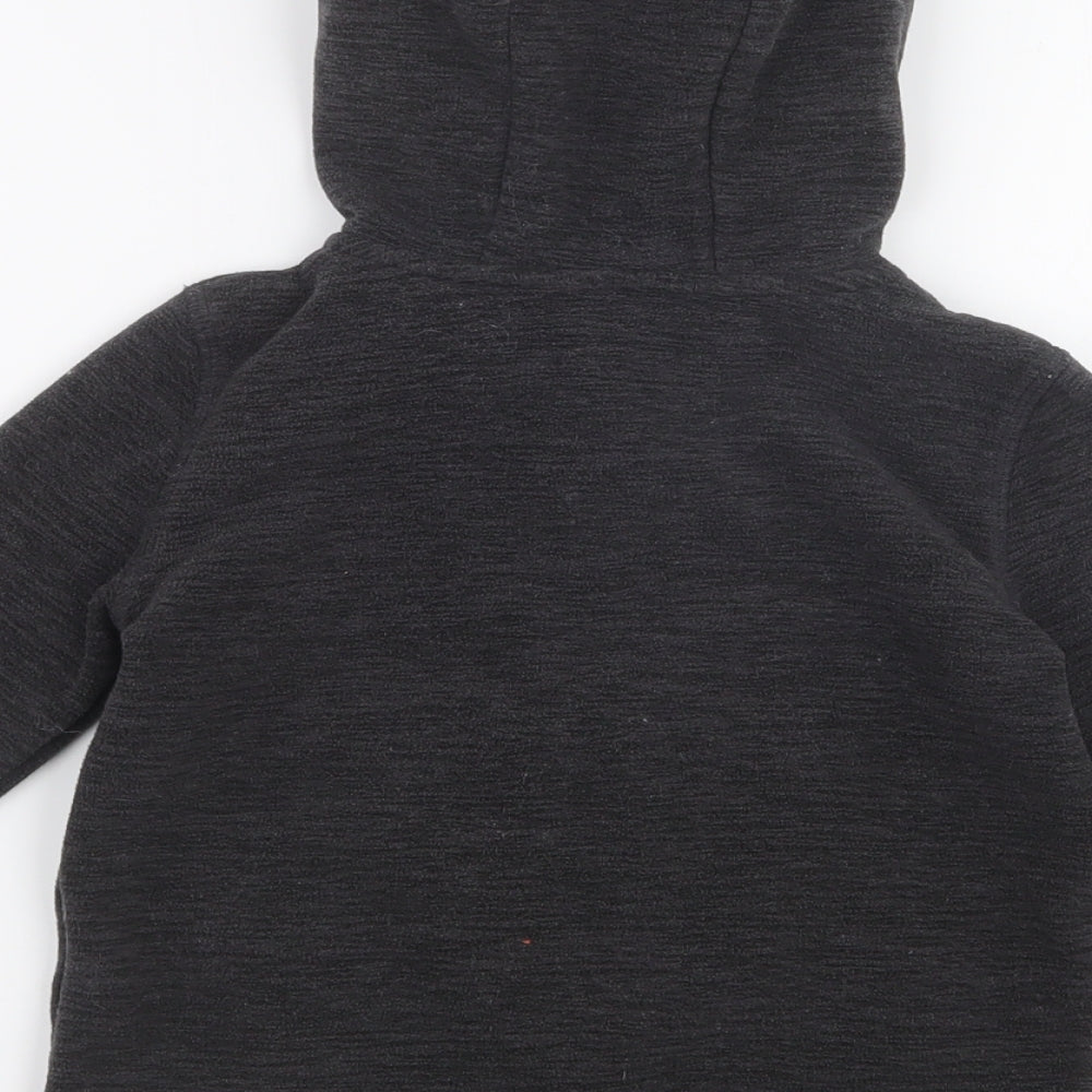 Dunnes Stores Boys Black  100% Polyester Full Zip Hoodie Size 2-3 Years