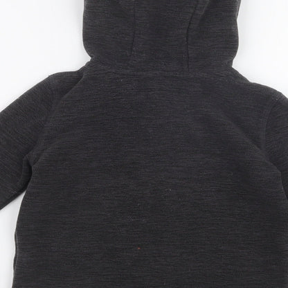 Dunnes Stores Boys Black  100% Polyester Full Zip Hoodie Size 2-3 Years