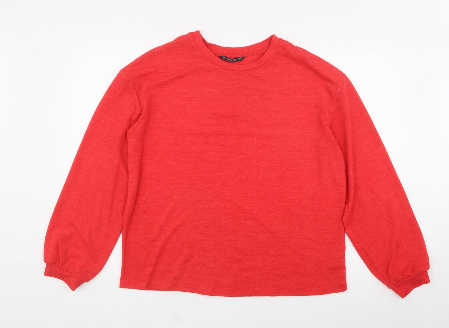 Womens UK Size M Dunnes Stores Red Pullover Sweatshirt