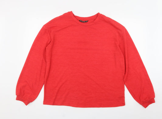 Womens UK Size M Dunnes Stores Red Pullover Sweatshirt