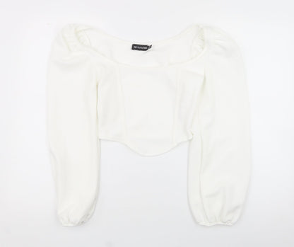 Womens UK Size 8 PRETTYLITTLETHING White Basic Tank
