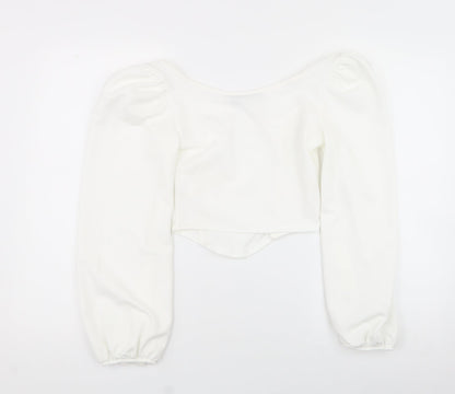 Womens UK Size 8 PRETTYLITTLETHING White Basic Tank