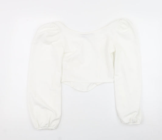 Womens UK Size 8 PRETTYLITTLETHING White Basic Tank