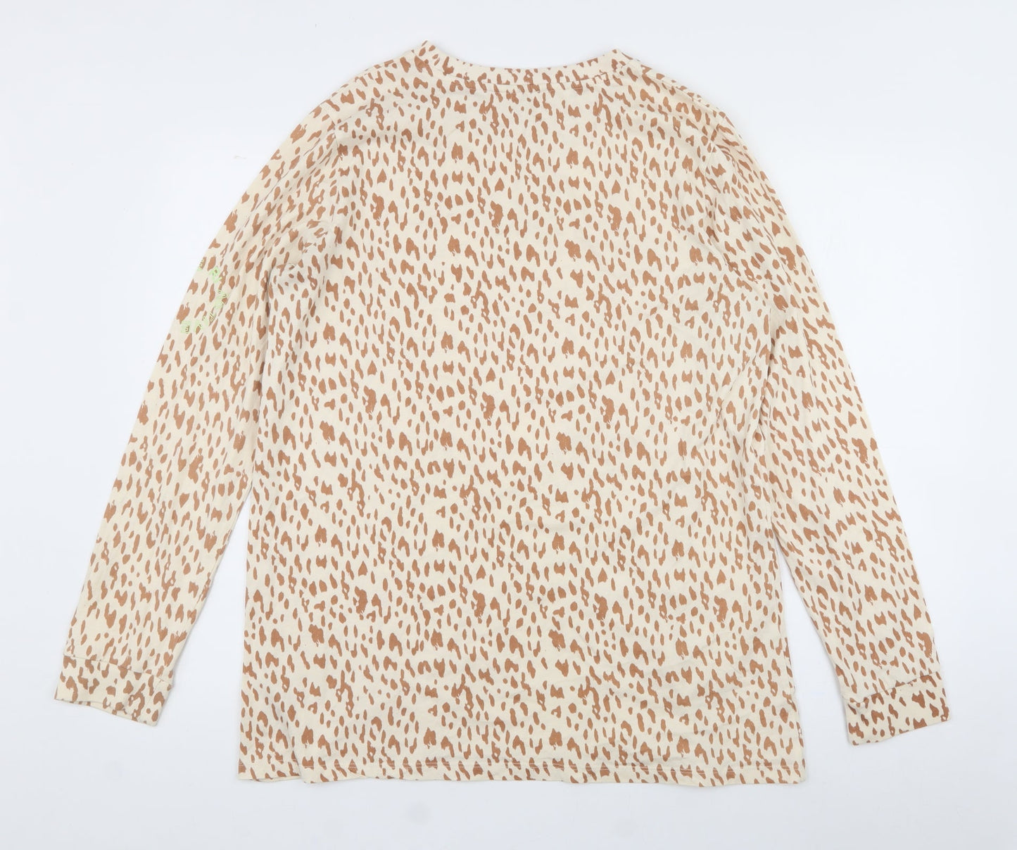 Womens UK Size M River Island Beige Jersey T-Shirt