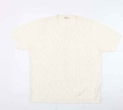 Berkertex Womens White  Acrylic Pullover Sweatshirt Size 14   - size 14-16