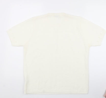 Berkertex Womens White  Acrylic Pullover Sweatshirt Size 14   - size 14-16