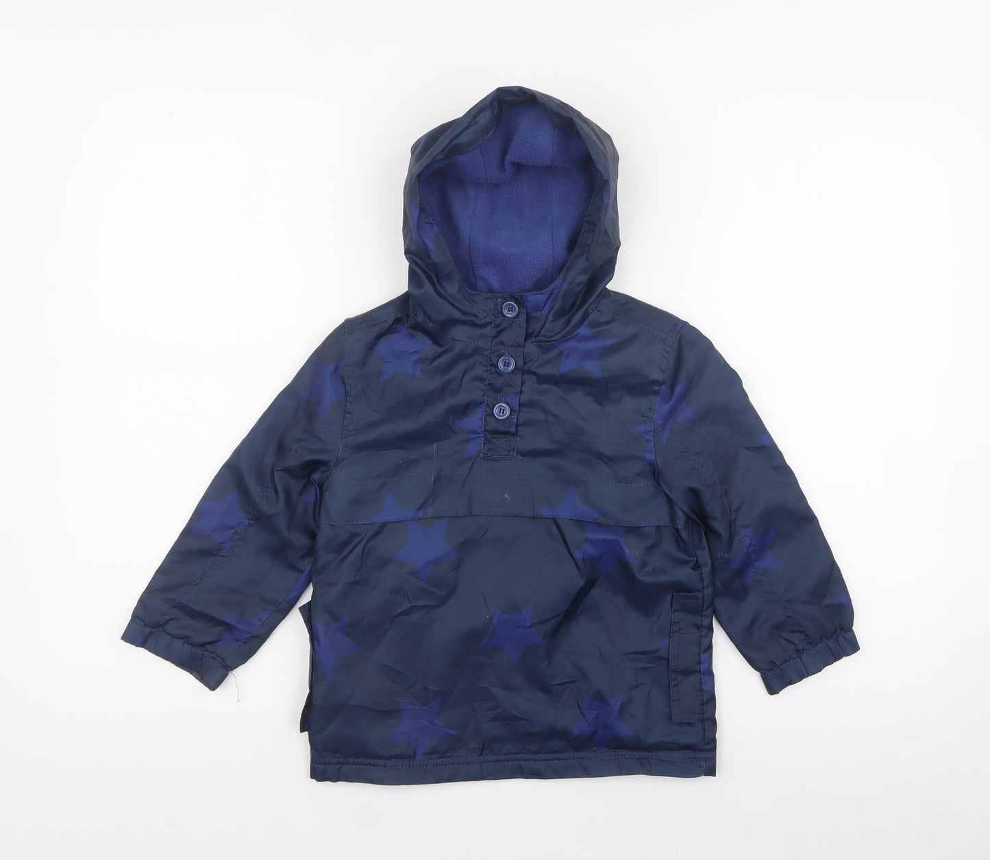 F&F Boys Blue Geometric  Rain Coat Coat Size 2XS