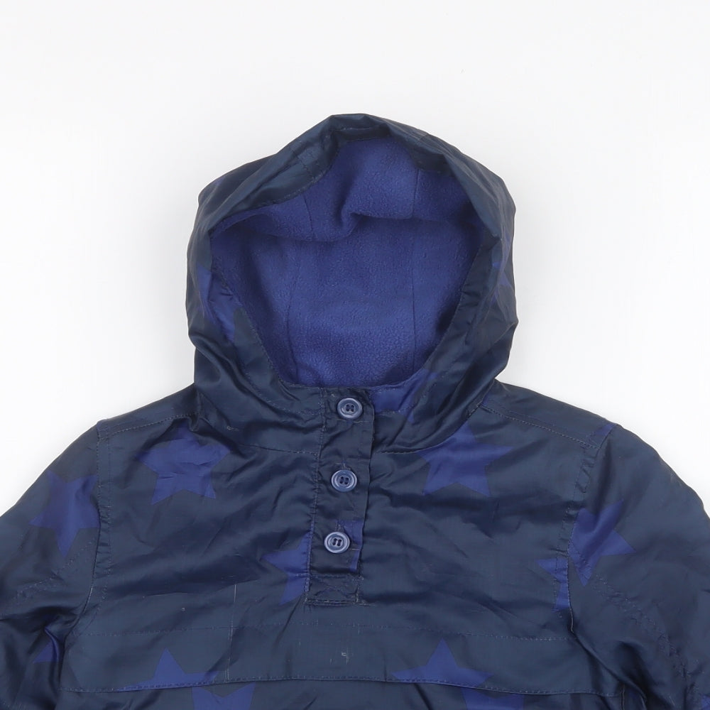 F&F Boys Blue Geometric  Rain Coat Coat Size 2XS