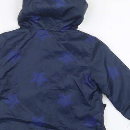 F&F Boys Blue Geometric  Rain Coat Coat Size 2XS