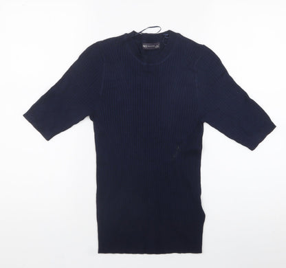 Womens UK Size 6 Marks and Spencer Blue Jersey Polo