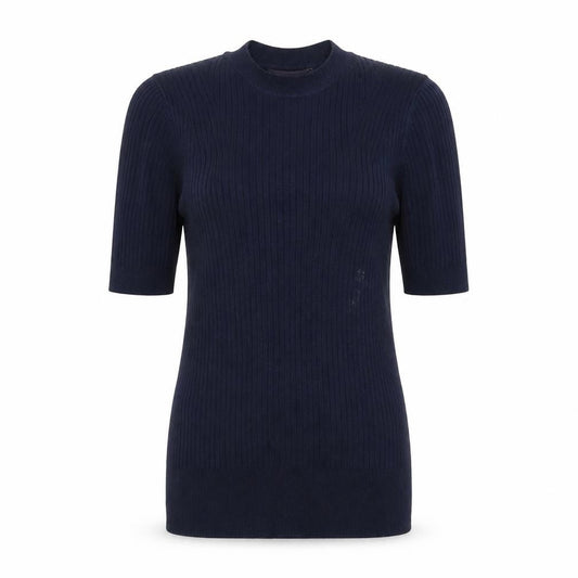 Womens UK Size 6 Marks and Spencer Blue Jersey Polo
