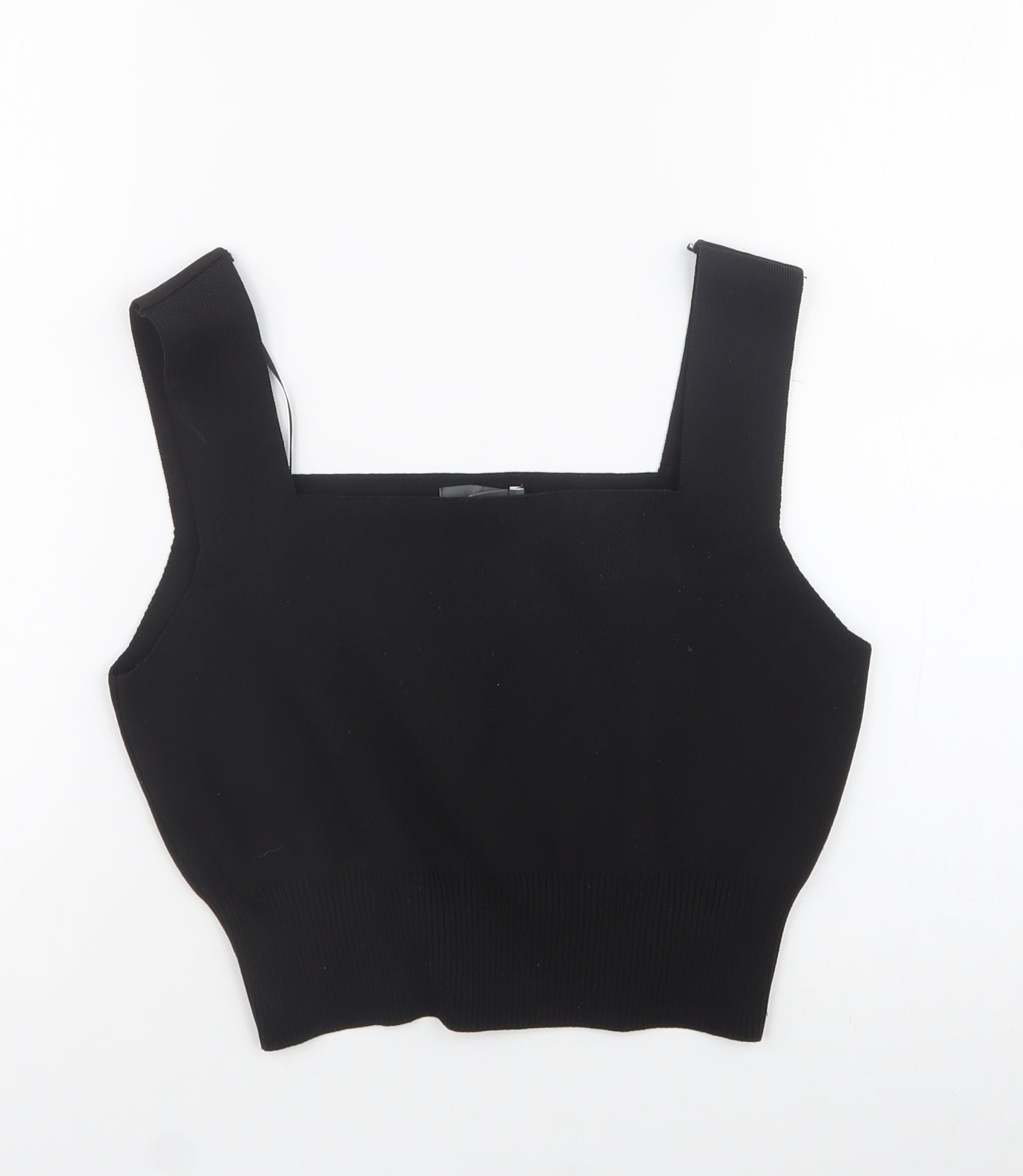 Primark Womens Black  Polyester Basic Tank Size M Square Neck