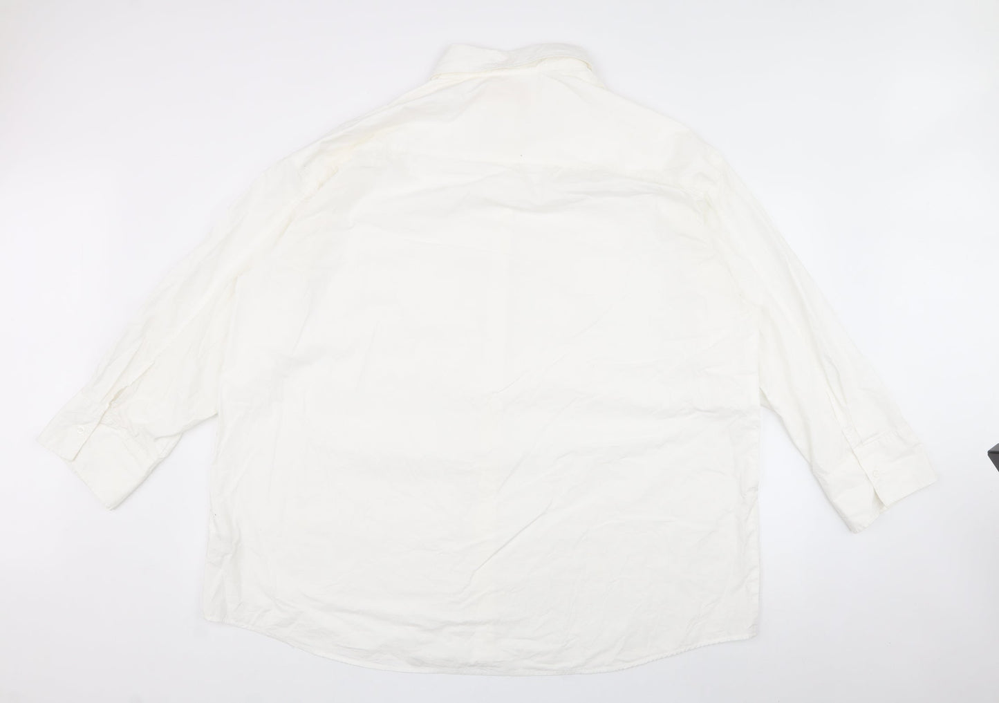 Mens UK Size XL h&m White  Button-Up Long Sleeve Casual Shirt