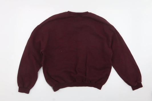 Mens UK Size XS Pull&Bear Purple Pullover Sweatshirt