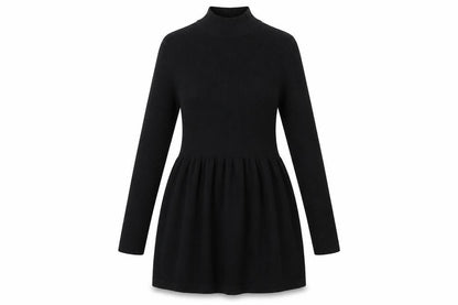 Primark Womens Black  Viscose Fit & Flare  Size M  Roll Neck
