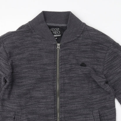 Twisted Soul Womens Grey  Cotton Full Zip Sweatshirt Size XS