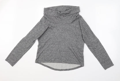 TU Womens Grey Roll Neck  Cotton Pullover Jumper Size 12
